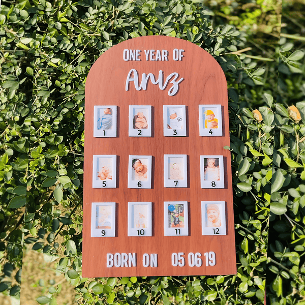 12 Month Photo Frame - Baby Birthday Gift