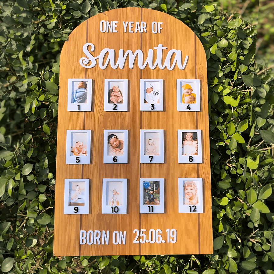 12 Month Photo Frame - Baby Birthday Gift