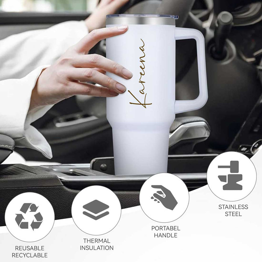 BFCM HOT DEAL Personalized Coffee Tumbler Large Insulated Travel Mug 1200ml