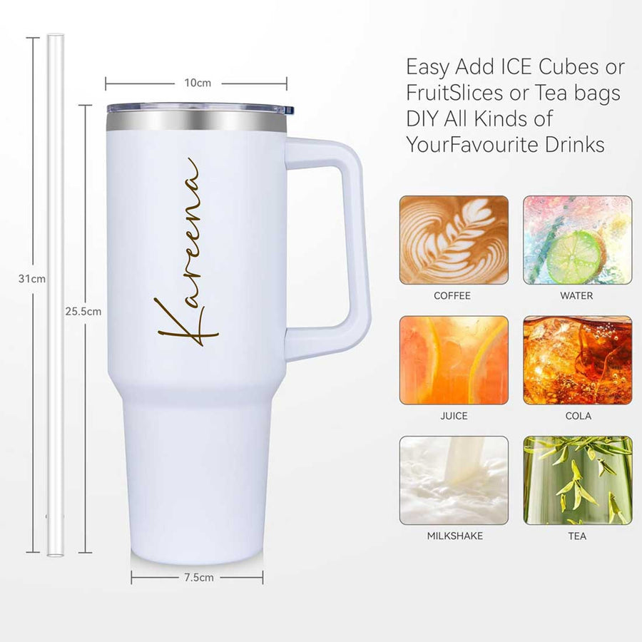 BFCM HOT DEAL Personalized Coffee Tumbler Large Insulated Travel Mug 1200ml
