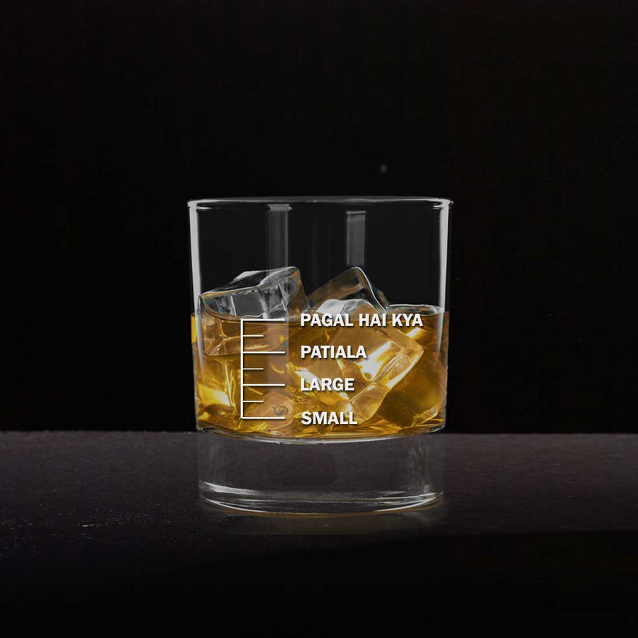 BFCM HOT DEAL Whiskey Glasses Liquor Glass-SMALL LARGE PATIYALA PAGAL HAI KYA
