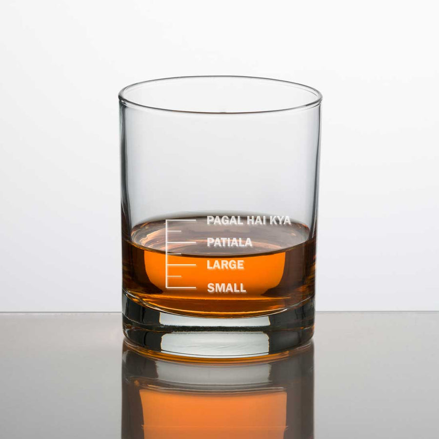 BFCM HOT DEAL Whiskey Glasses Liquor Glass-SMALL LARGE PATIYALA PAGAL HAI KYA