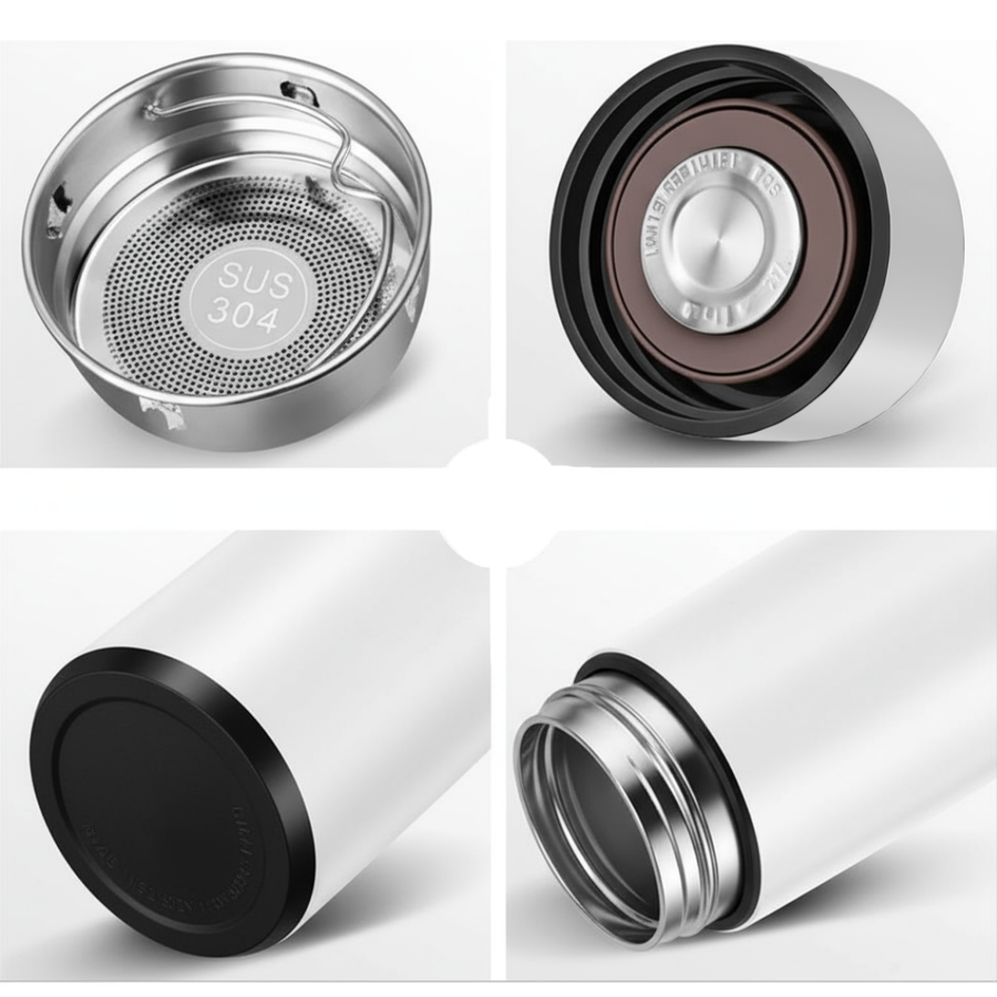 Personalised Thermos Flask with Temperature Display- 500ml Insulated Bottle