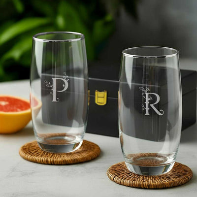 Personalized Tall Glasses for Cocktails – Engraved Premium Drinkware