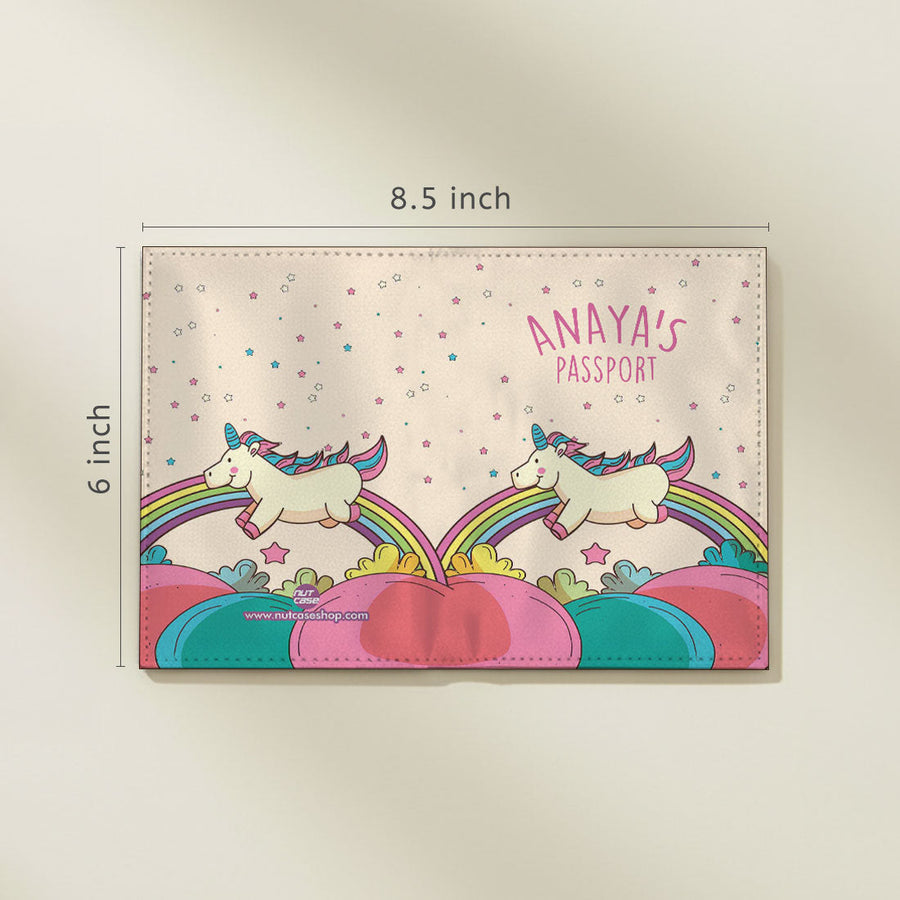 BFCM HOT DEAL Customized Passport Holder for Kids - Magical Unicorn Rainbows