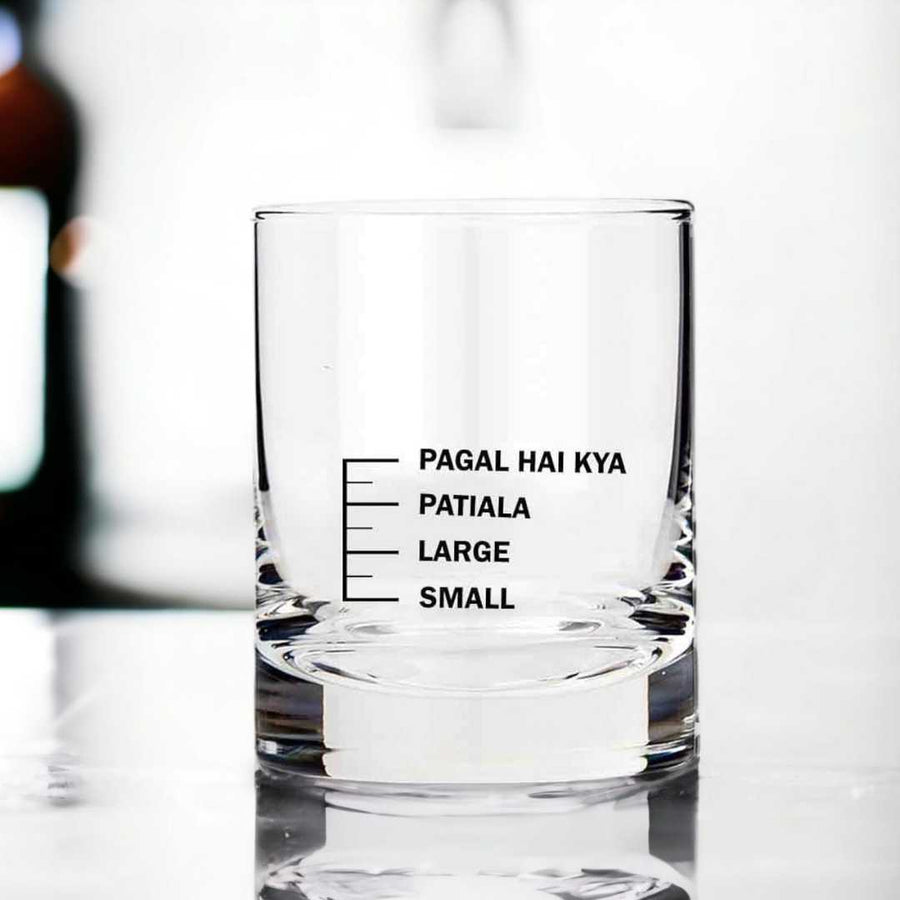 BFCM HOT DEAL Whiskey Glasses Liquor Glass-SMALL LARGE PATIYALA PAGAL HAI KYA