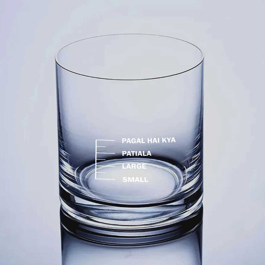BFCM HOT DEAL Whiskey Glasses Liquor Glass-SMALL LARGE PATIYALA PAGAL HAI KYA