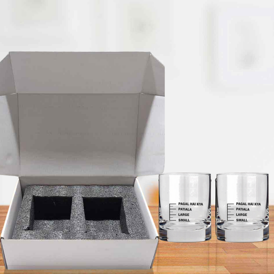 BFCM HOT DEAL Whiskey Glasses Liquor Glass-SMALL LARGE PATIYALA PAGAL HAI KYA