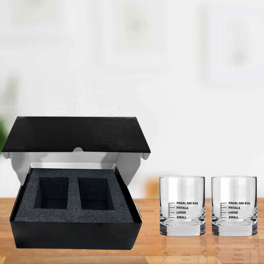 BFCM HOT DEAL Whiskey Glasses Liquor Glass-SMALL LARGE PATIYALA PAGAL HAI KYA