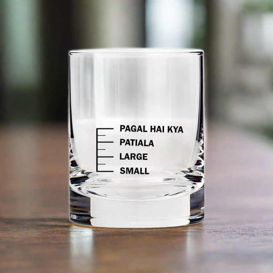BFCM HOT DEAL Whiskey Glasses Liquor Glass-SMALL LARGE PATIYALA PAGAL HAI KYA
