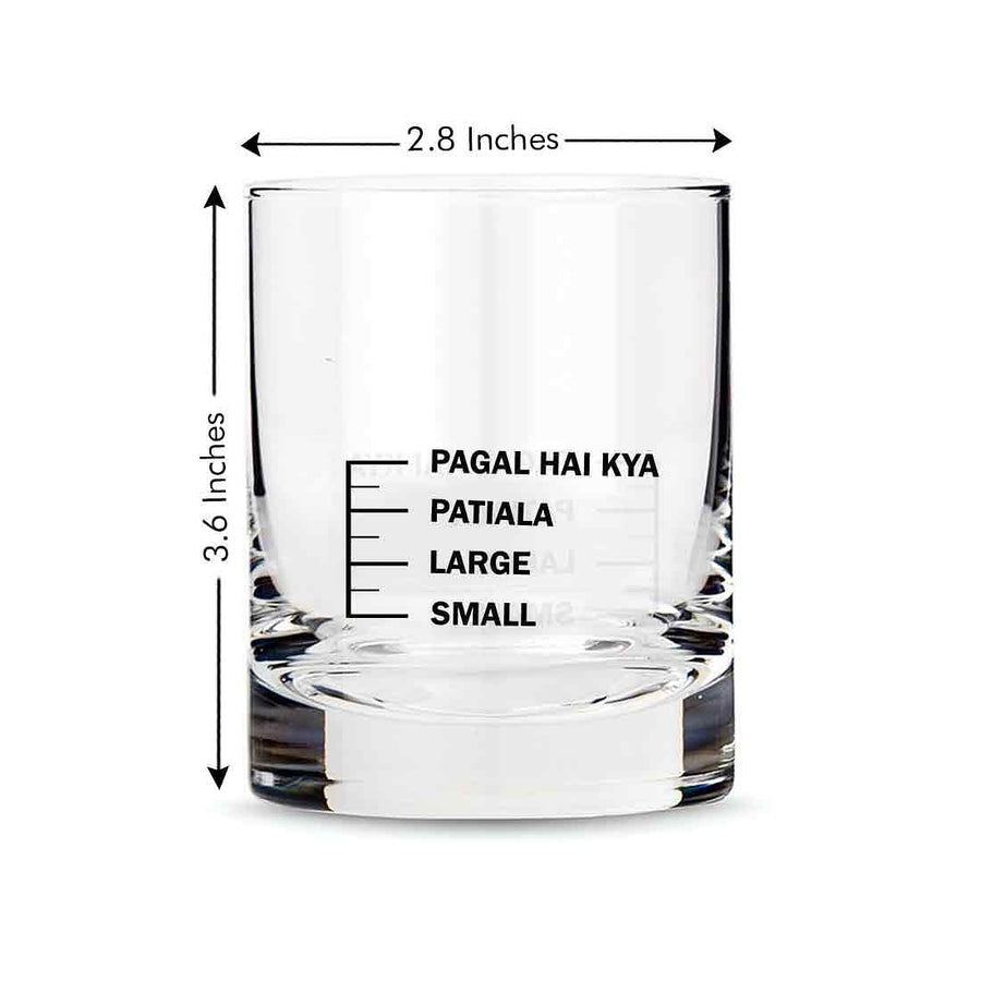BFCM HOT DEAL Whiskey Glasses Liquor Glass-SMALL LARGE PATIYALA PAGAL HAI KYA