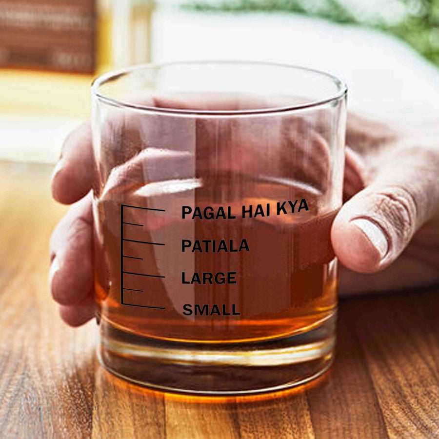 BFCM HOT DEAL Whiskey Glasses Liquor Glass-SMALL LARGE PATIYALA PAGAL HAI KYA