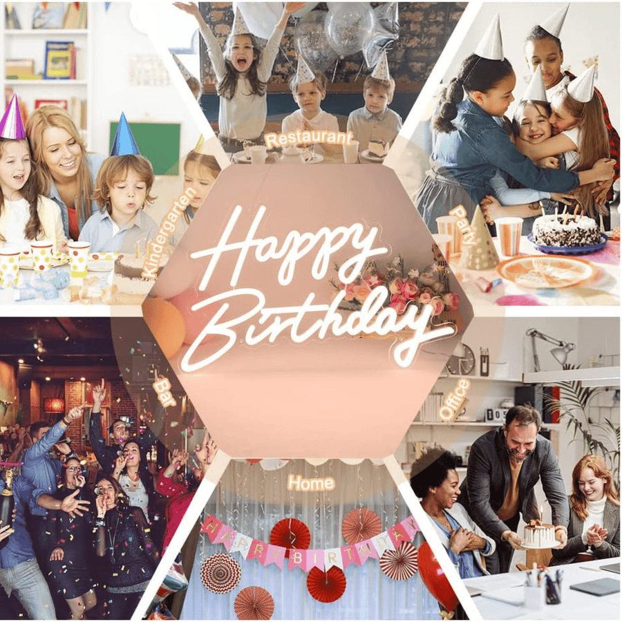 Happy Birthday Neon Light - USB Powered