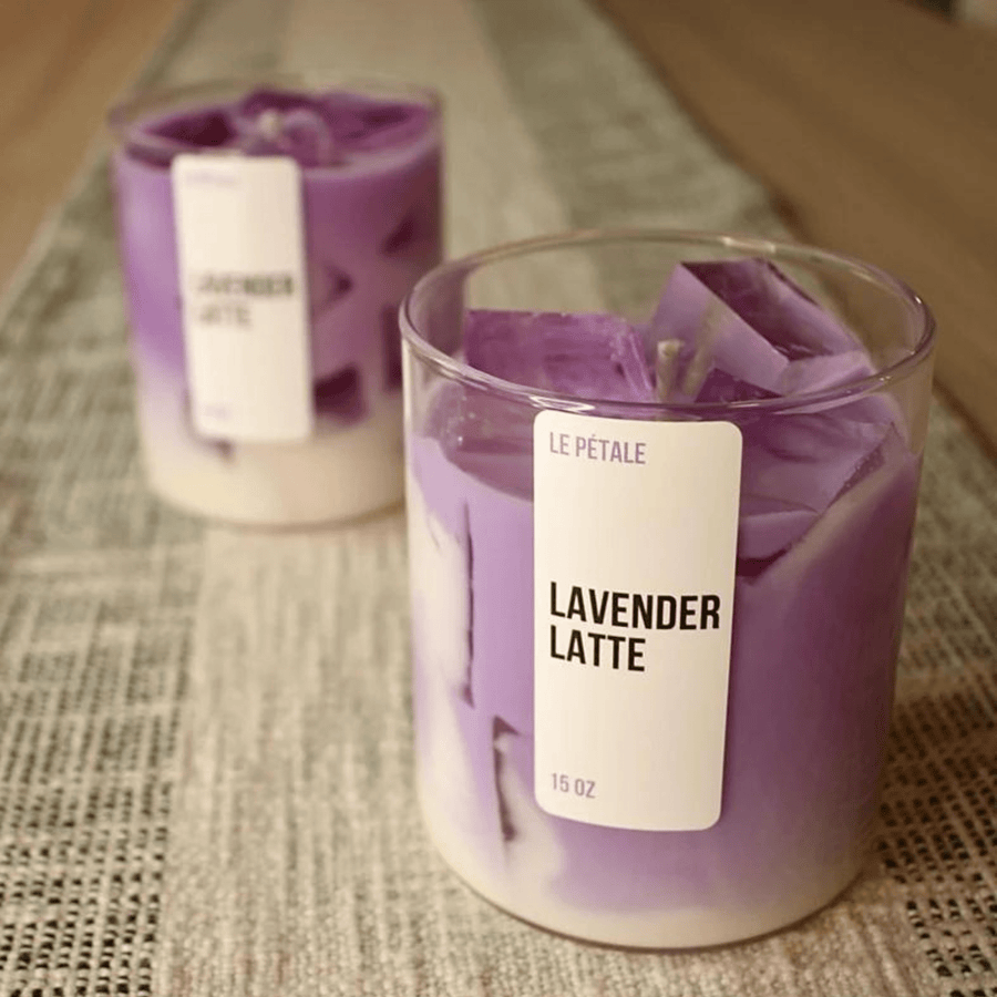 Lavender Latte Iced Candle