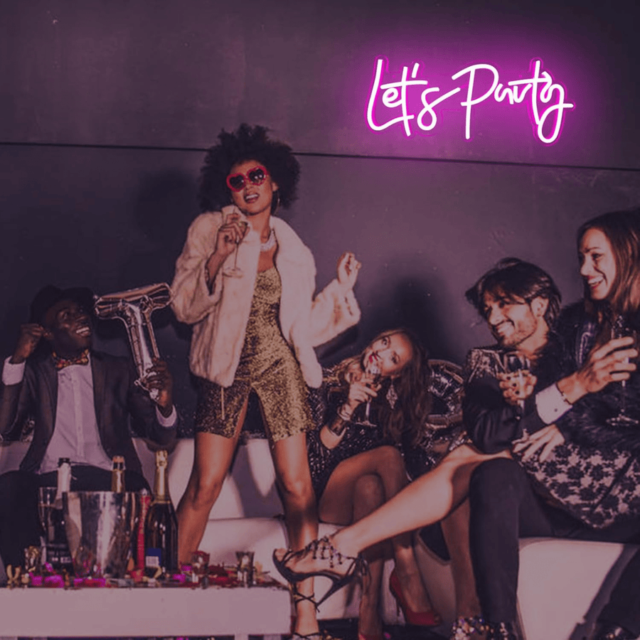 Lets Party Neon Sign - USB Decoration