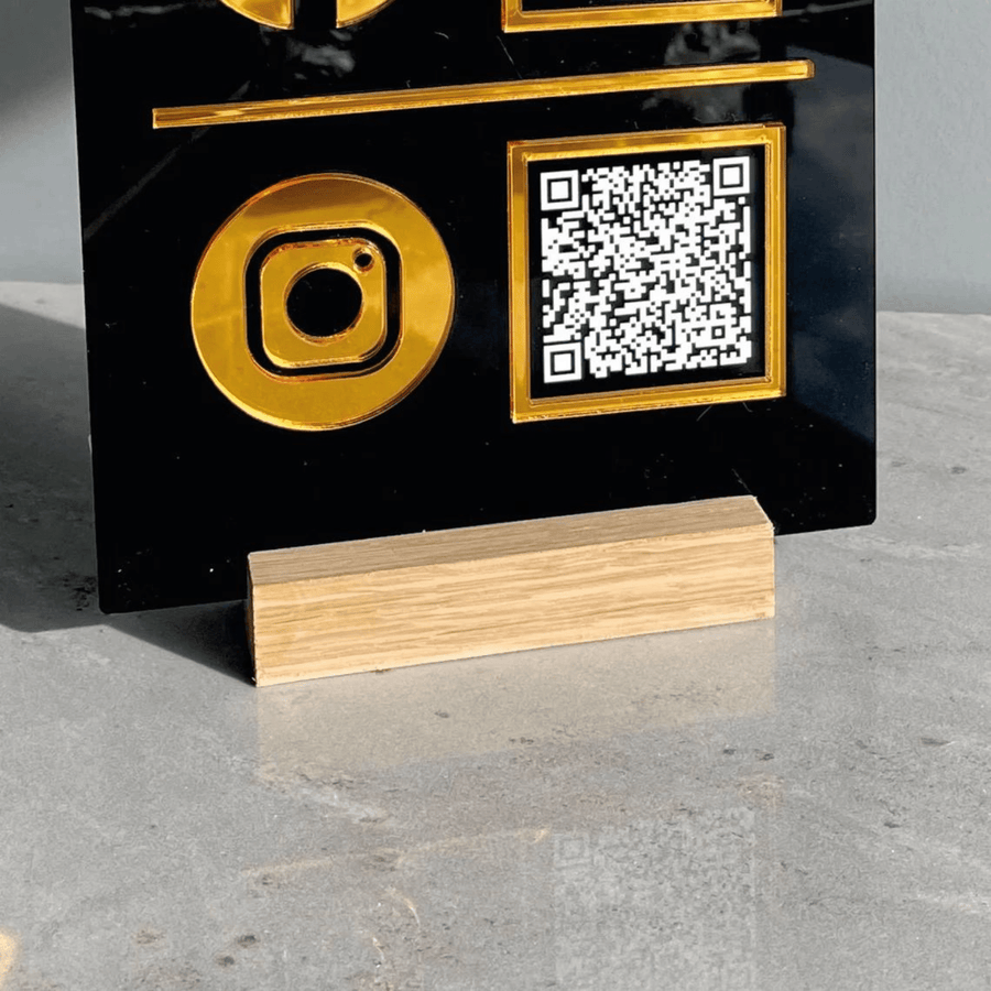 Social Media Acrylic Sign with Stand